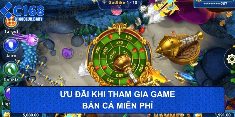 Ưu đãi khi tham gia game bắn cá miễn phí 